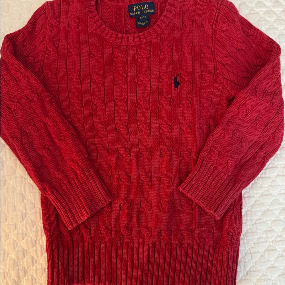 Polo by Ralph Lauren Vibrant Red Crewneck Sweater